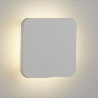 Γύψινη Απλίκα Τοίχου LED 5W 230V Έμμεσου φωτισμού Τετράγωνη 21-11027